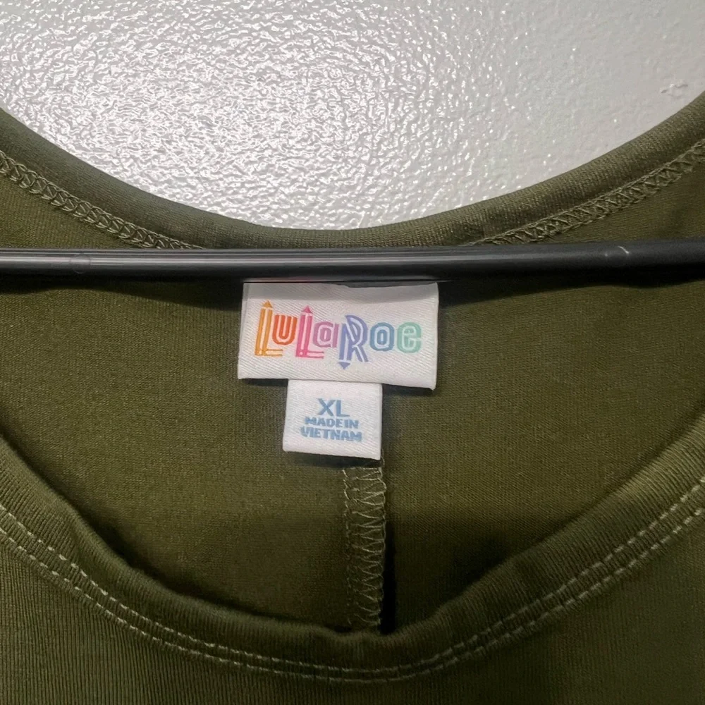 LulaRoe Army Green Carly Dress NWOT - Picture 2 of 7